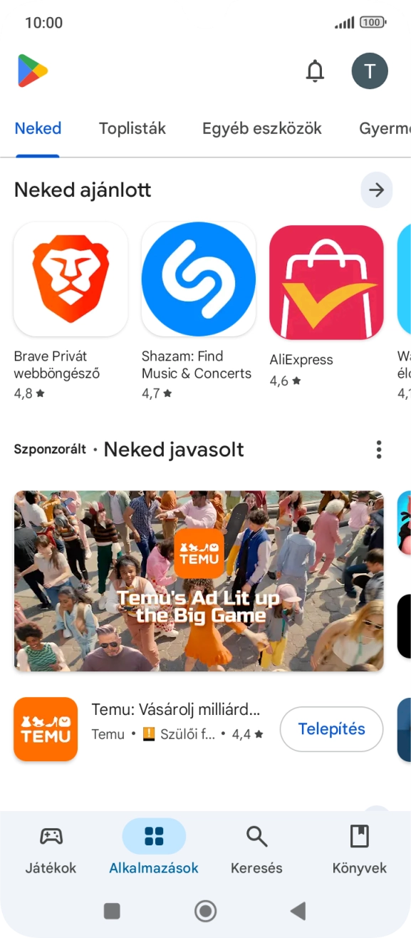 Válaszd a Keresés lehetőséget. Válaszd a Keresés lehetőséget.