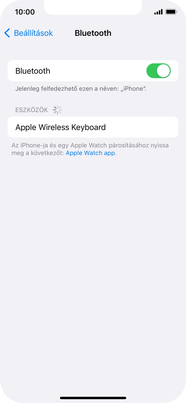 Válaszd ki a kívánt Bluetooth-eszközt, és kövesd a kijelzőn megjelenő utasításokat annak telefonodhoz történő csatlakoztatásához. Válaszd ki a kívánt Bluetooth-eszközt, és kövesd a kijelzőn megjelenő utasításokat annak telefonodhoz történő csatlakoztatásához.