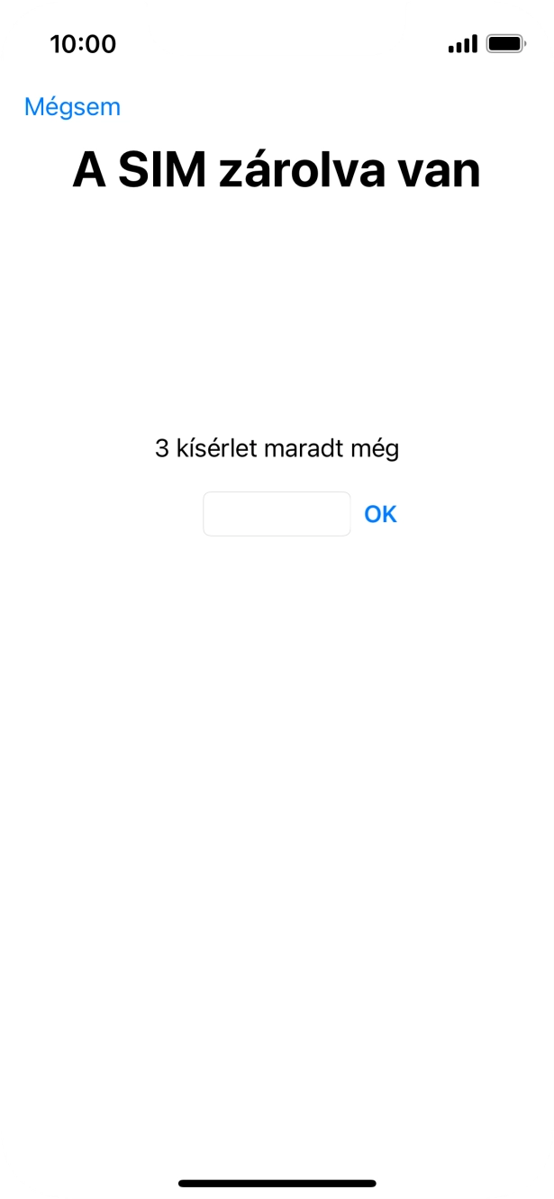 Amennyiben a SIM-kártyád zárolva van, írd be a PIN-kódodat, és válaszd az OK lehetőséget.