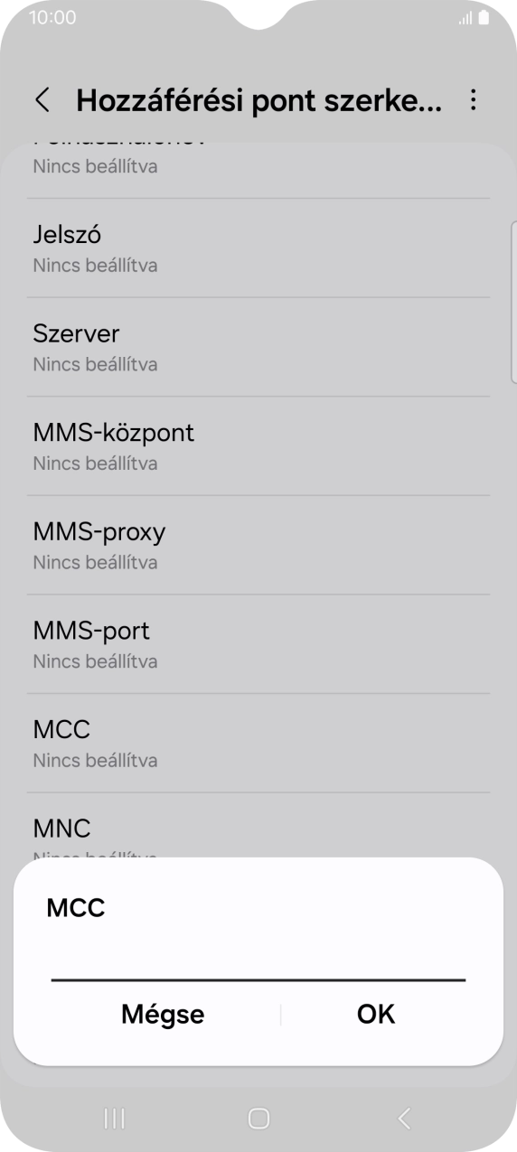 Írd be azt, hogy 216, és válaszd az OK lehetőséget.