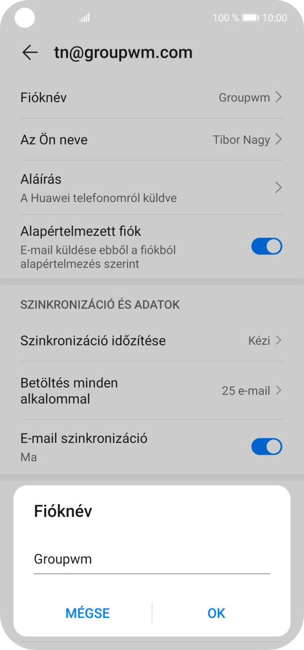 Válaszd az OK lehetőséget.
