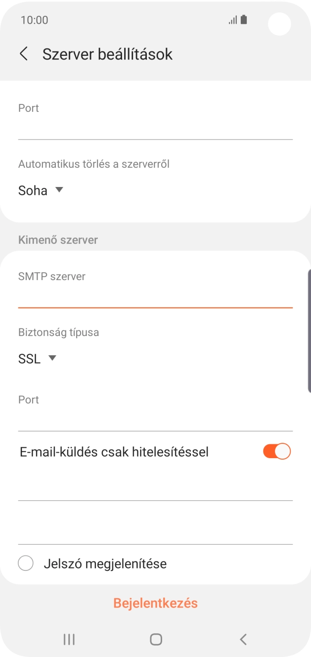 Nyisd le az „Biztonság típusa” alatt legördülő menüt.