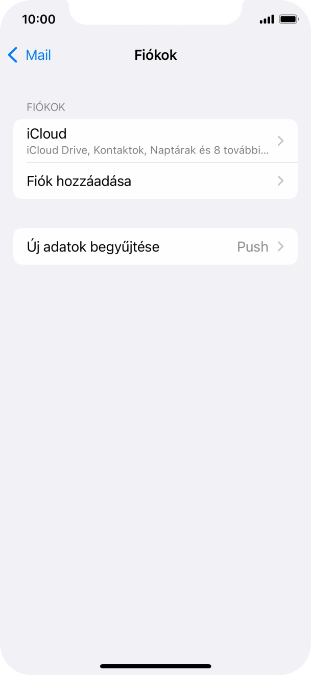 Válaszd a Fiók hozzáadása lehetőséget.
