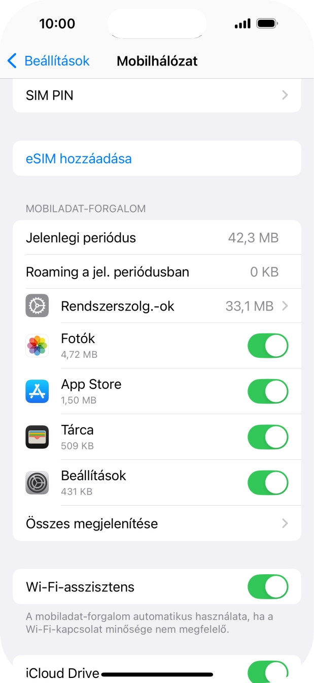 Válaszd a SIM PIN lehetőséget.