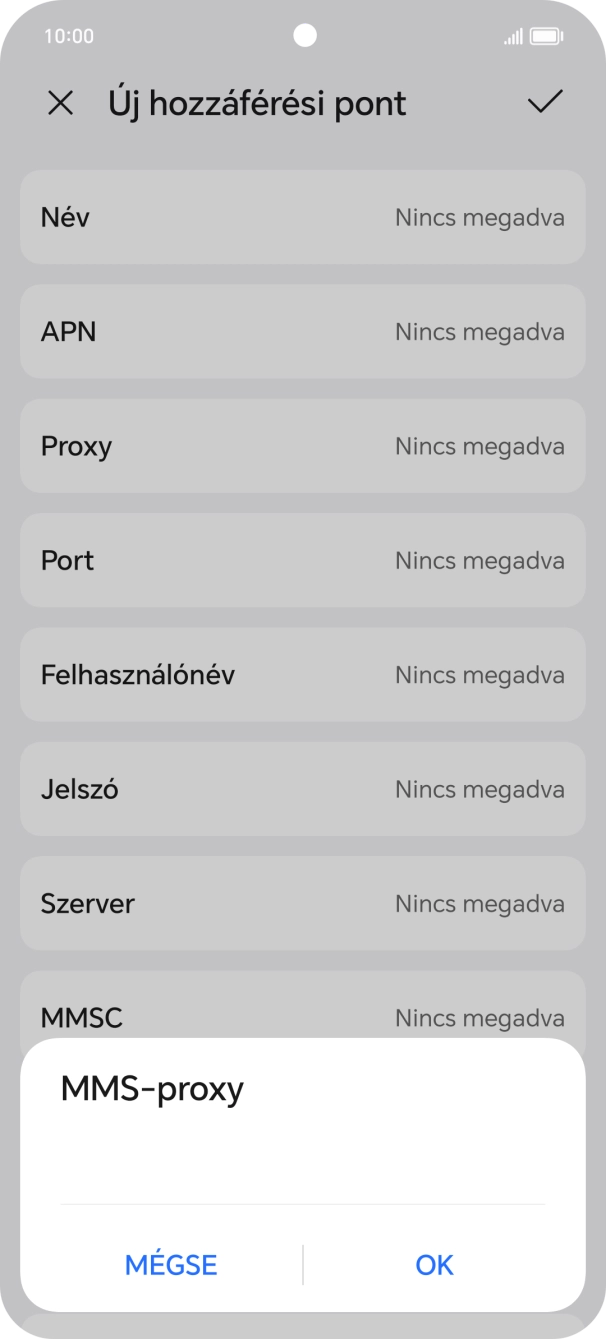 Írd be azt, hogy 80.244.097.002, és válaszd az OK lehetőséget.