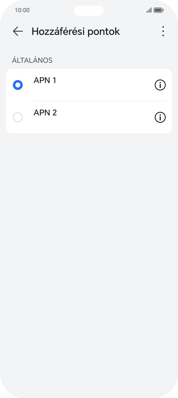 Kattints a kívánt adatkapcsolat melletti mezőre, hogy aktiváld azt.