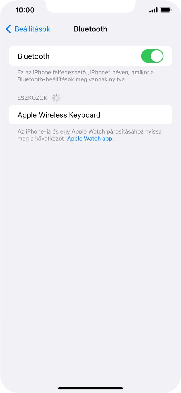 Válaszd ki a kívánt Bluetooth-eszközt, és kövesd a kijelzőn megjelenő utasításokat annak telefonodhoz történő csatlakoztatásához. Válaszd ki a kívánt Bluetooth-eszközt, és kövesd a kijelzőn megjelenő utasításokat annak telefonodhoz történő csatlakoztatásához.