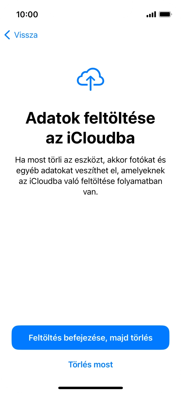 Válaszd ki a kívánt beállítást. Válaszd ki a kívánt beállítást.