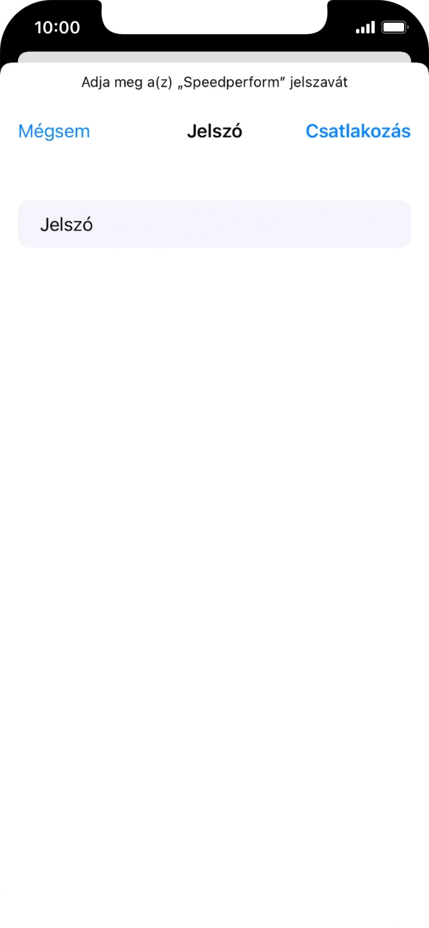 Írd be a Wi-Fi hálózatodhoz tartózó jelszót, és válaszd a Csatlakozás lehetőséget. Írd be a Wi-Fi hálózatodhoz tartózó jelszót, és válaszd a Csatlakozás lehetőséget.