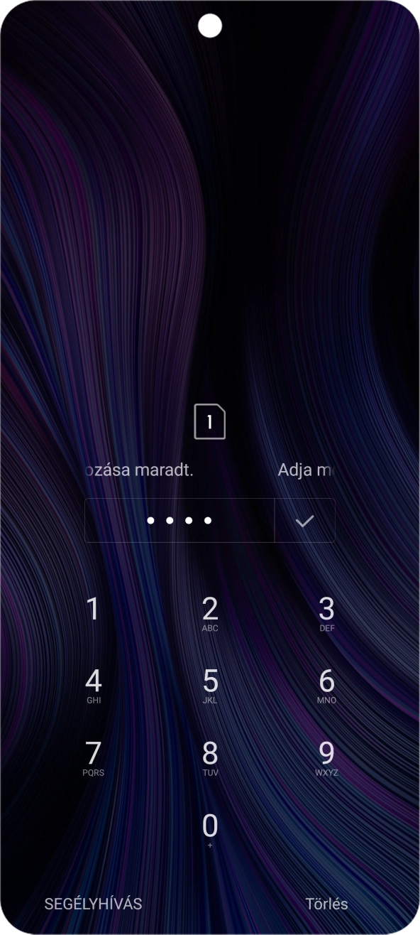 Amennyiben a telefon kéri, írd be a PIN-kódodat, és kattints a jóváhagyás ikonra.