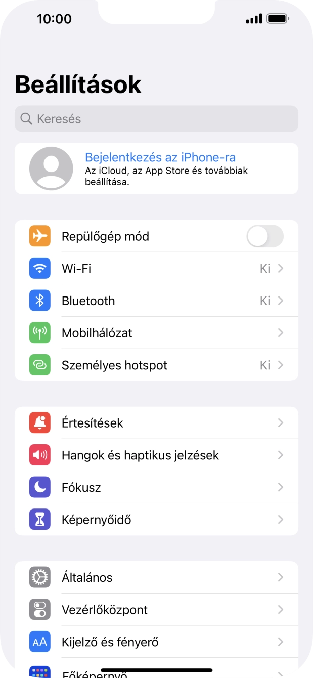 Válaszd a Bejelentkezés az iPhone-ra lehetőséget.