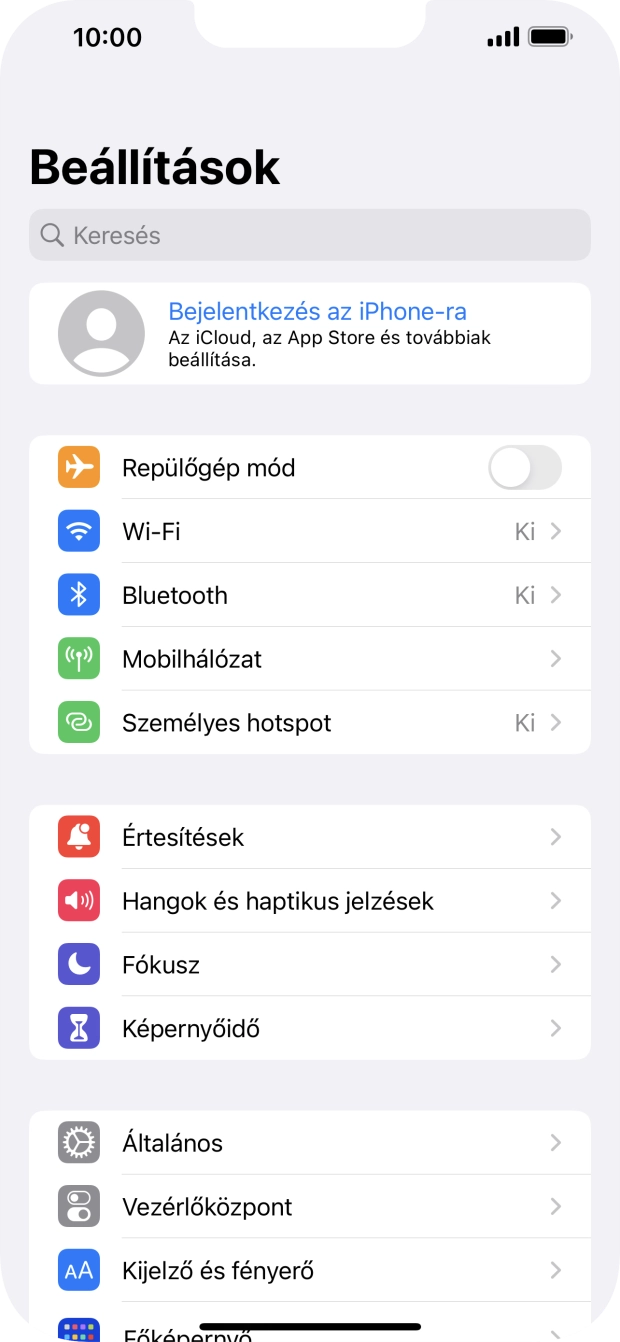 Válaszd a Bejelentkezés az iPhone-ra lehetőséget.