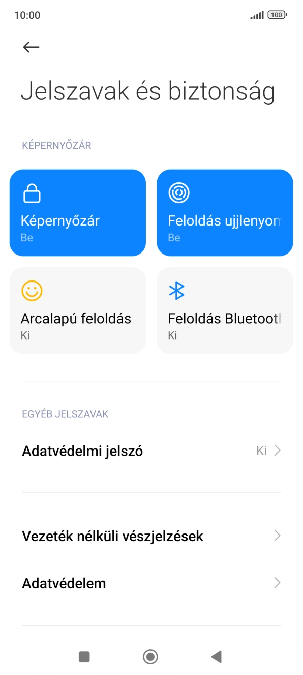 Válaszd a Képernyőzár lehetőséget. Válaszd a Képernyőzár lehetőséget.