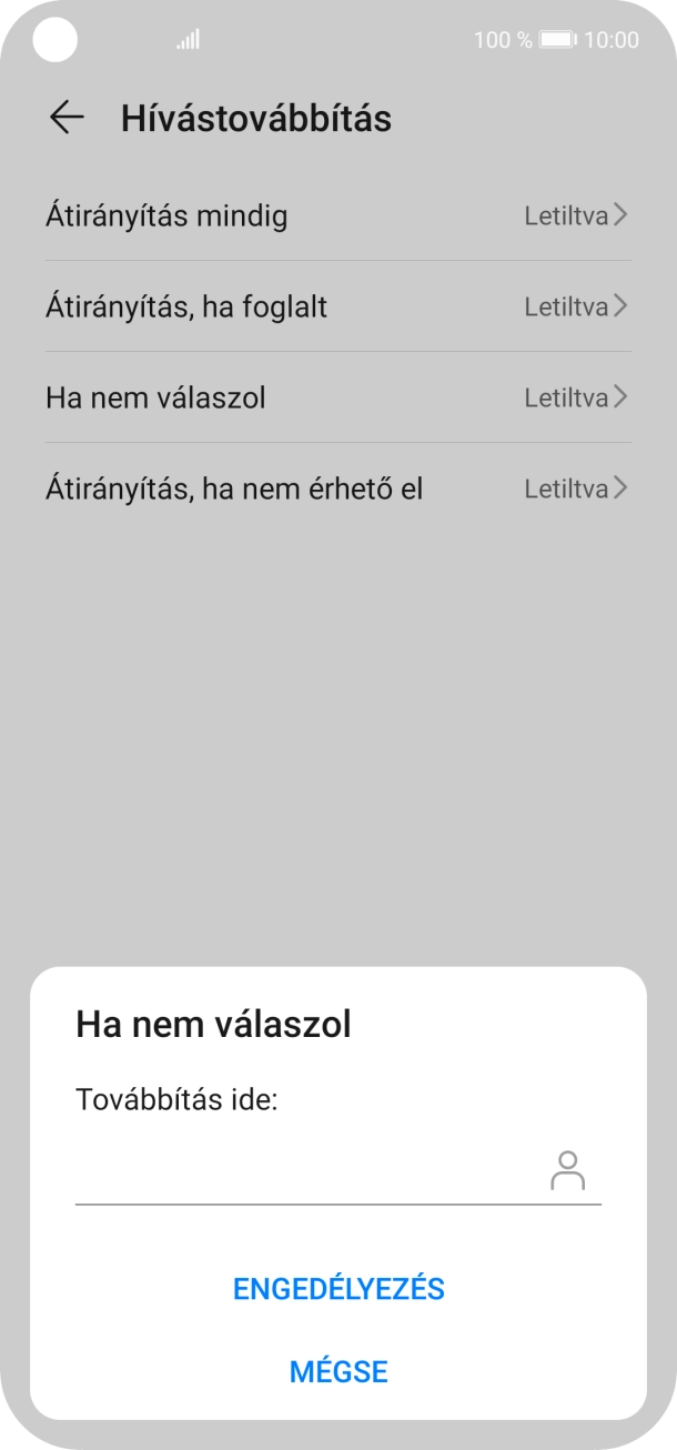 Írd be a +36709090999 számot, és válaszd az ENGEDÉLYEZÉS lehetőséget.