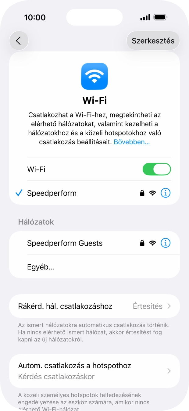 Húzd az ujjad felfelé a kijelző aljáról, hogy visszatérj a kezdőképernyőhöz.