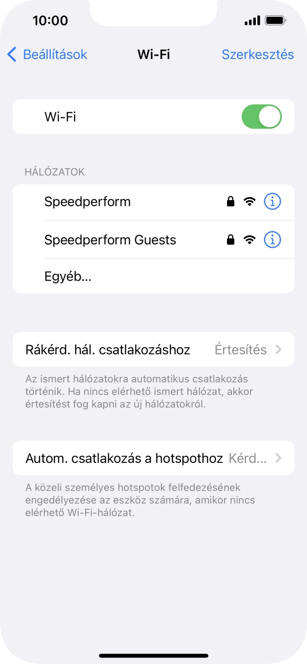 Kattints a kívánt Wi-Fi hálózatra, és írd be a Wi-Fi hálózathoz tartózó jelszót. Kattints a kívánt Wi-Fi hálózatra, és írd be a Wi-Fi hálózathoz tartózó jelszót.