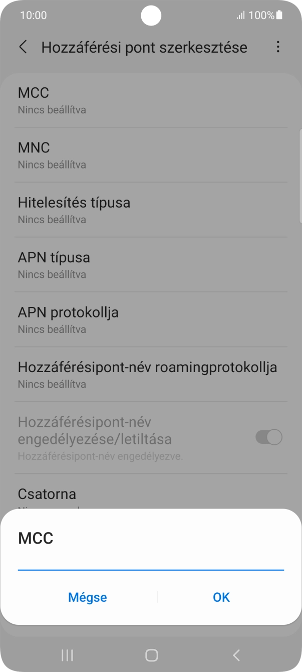 Írd be azt, hogy 216, és válaszd az OK lehetőséget.