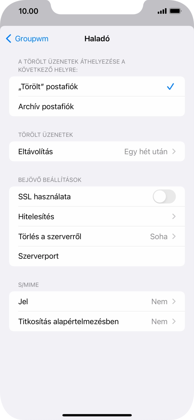 Válaszd a Hitelesítés lehetőséget.