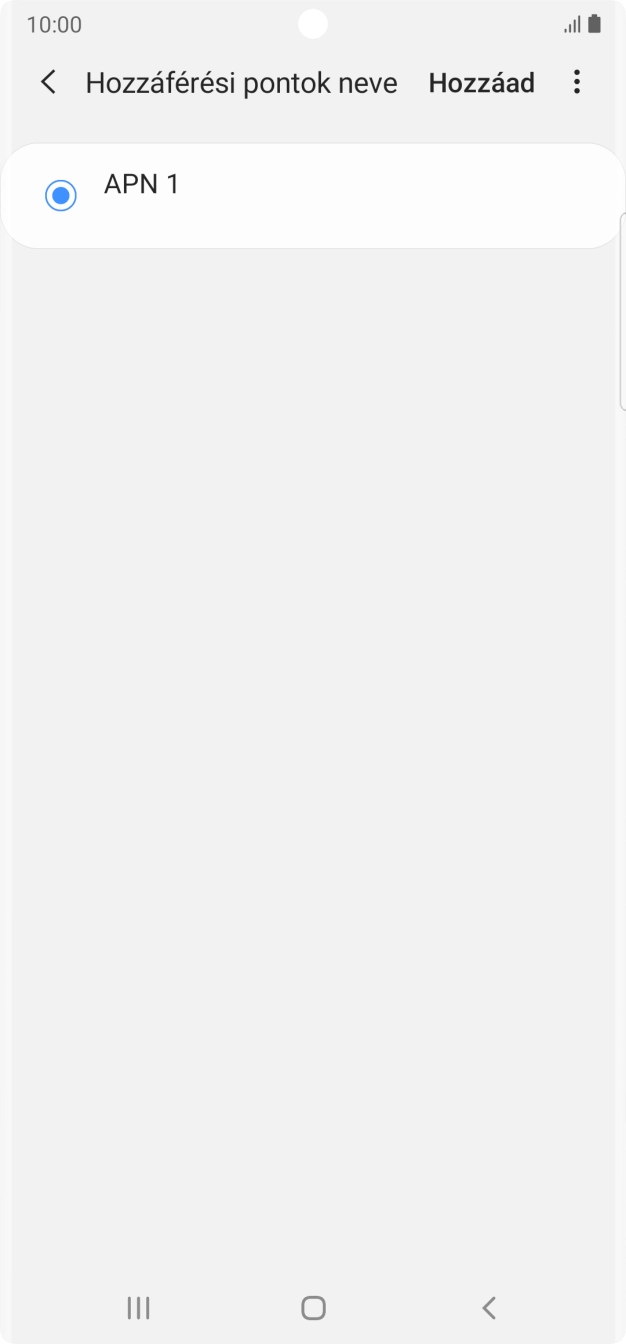 Válaszd a Hozzáad lehetőséget.