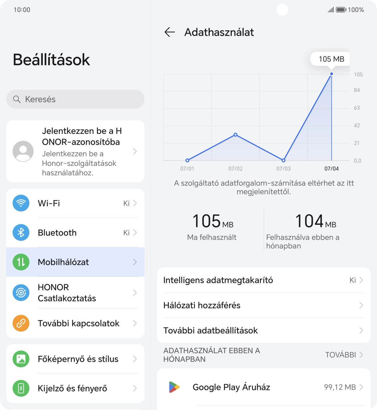 Válaszd a Hálózati hozzáférés lehetőséget.