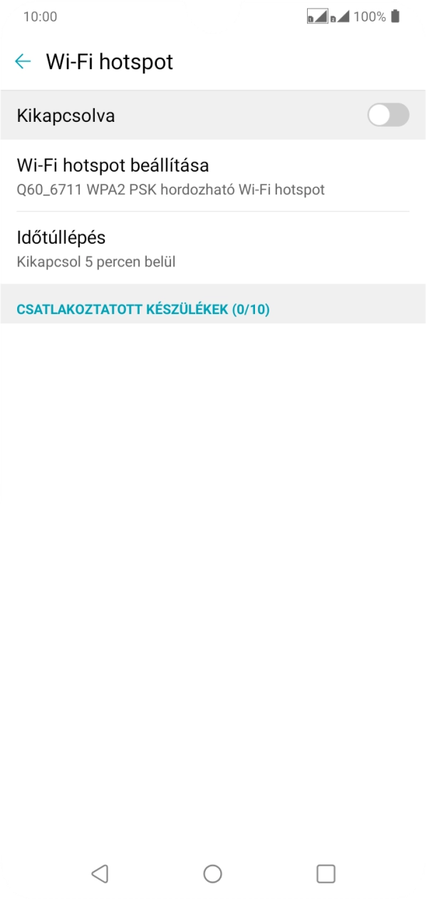 Válaszd a Wi-Fi hotspot beállítása lehetőséget. Válaszd a Wi-Fi hotspot beállítása lehetőséget.
