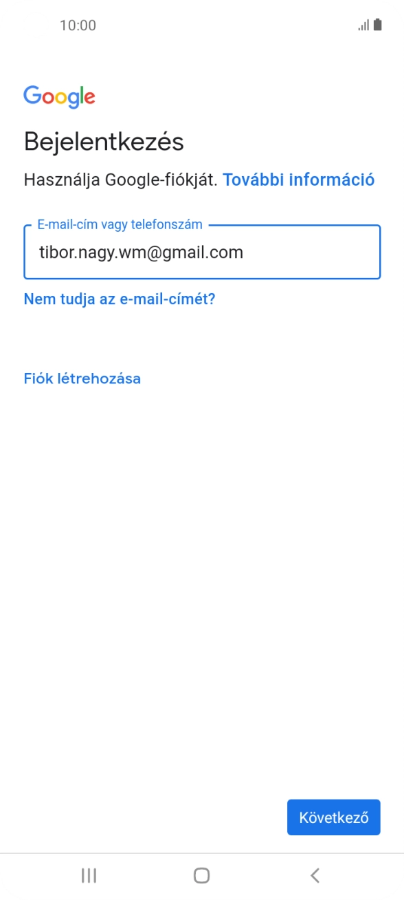 Válaszd a Következő lehetőséget.