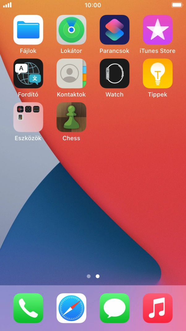 Válaszd a Kontaktok lehetőséget.