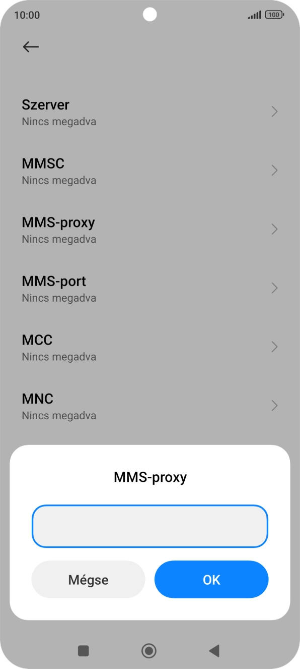 Írd be azt, hogy 80.244.097.002, és válaszd az OK lehetőséget.