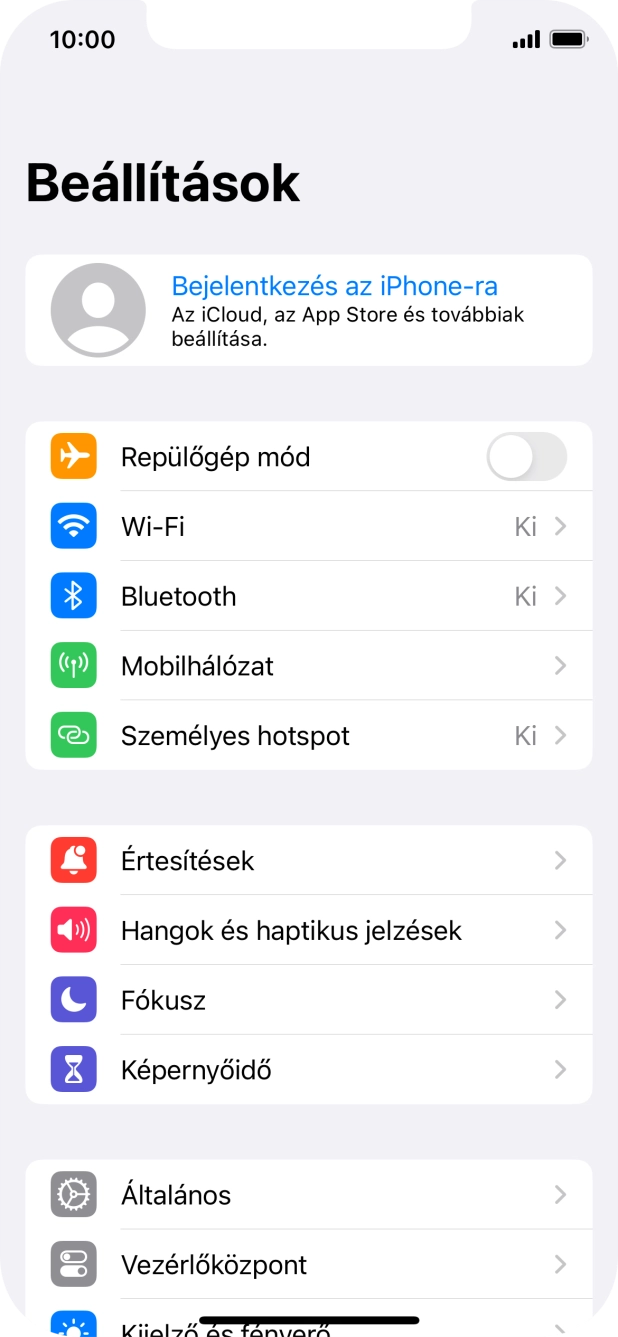 Válaszd a Bejelentkezés az iPhone-ra lehetőséget.