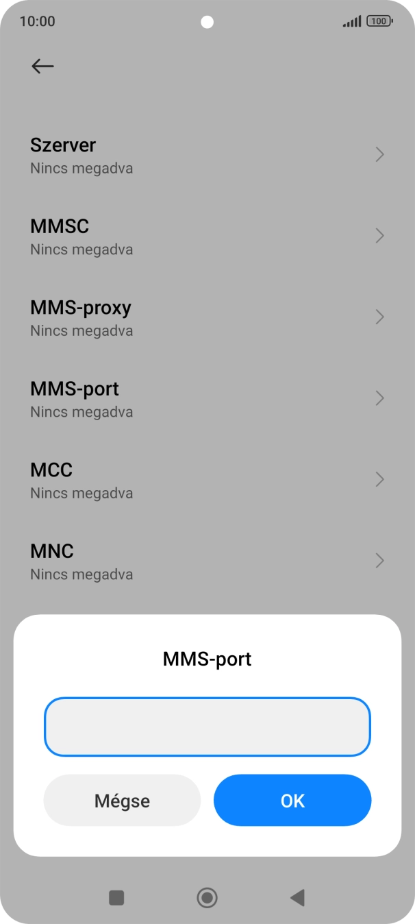 Írd be azt, hogy 8080, és válaszd az OK lehetőséget.