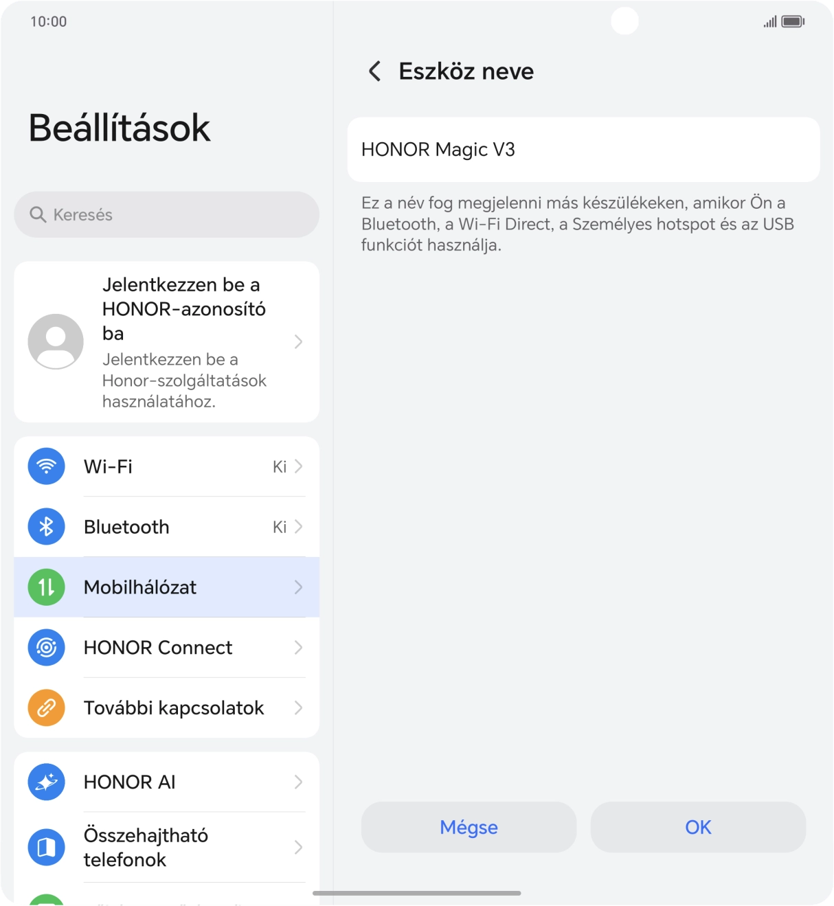 Válaszd az OK lehetőséget.