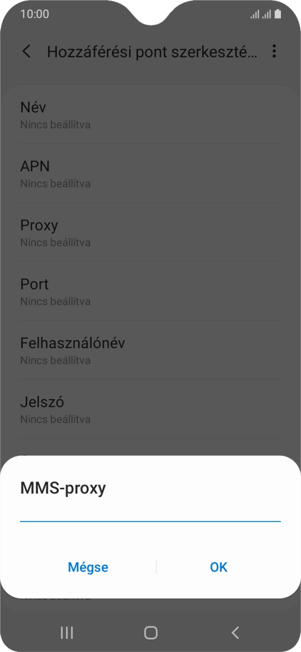Írd be azt, hogy 80.244.097.002, és válaszd az OK lehetőséget.