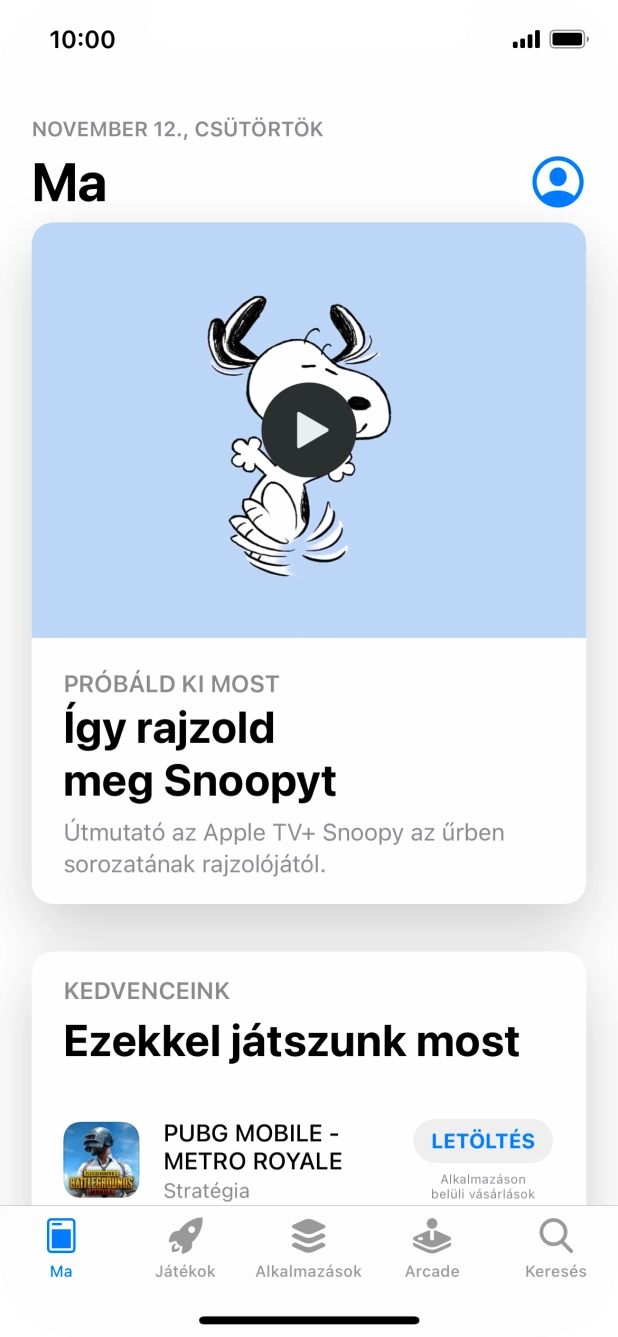 Válaszd a Keresés lehetőséget.