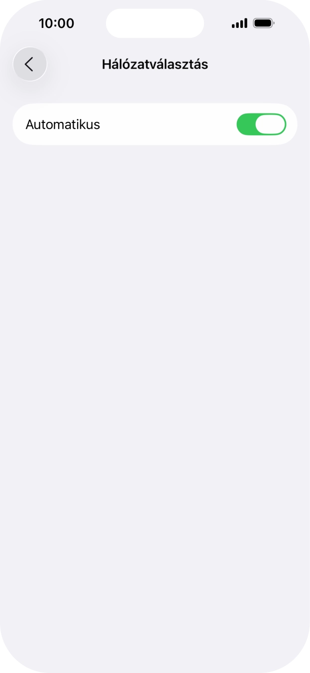 Kattints az „Automatikus” melletti csúszkára a funkció automatikus választásának be- vagy kikapcsolásához.