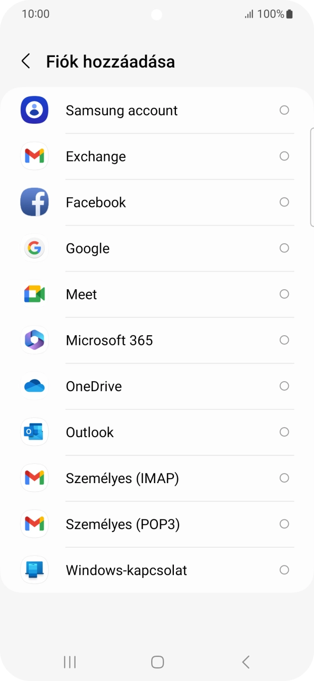 Válaszd a Google lehetőséget. Válaszd a Google lehetőséget.