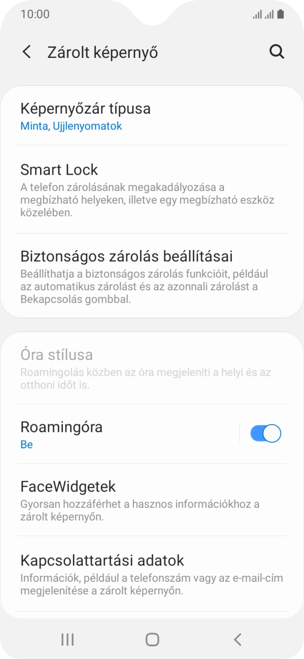 Válaszd a Képernyőzár típusa lehetőséget, és írd be az extra képernyőzárkódot, amit korábban már beállítottál.