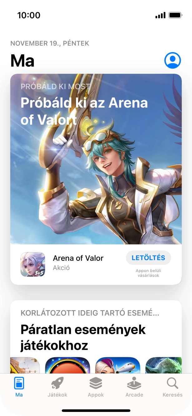 Válaszd a Keresés lehetőséget.