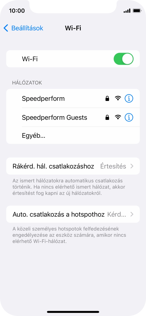 Kattints a kívánt Wi-Fi hálózatra, és írd be a Wi-Fi hálózathoz tartózó jelszót. Kattints a kívánt Wi-Fi hálózatra, és írd be a Wi-Fi hálózathoz tartózó jelszót.