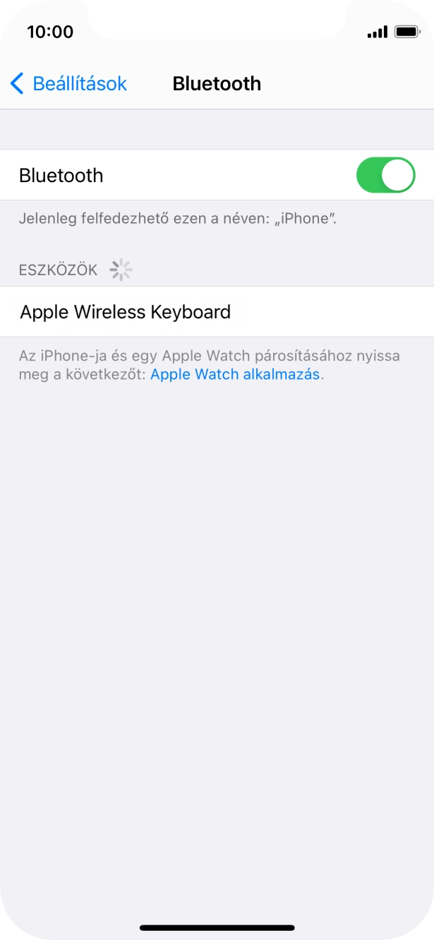Válaszd ki a kívánt Bluetooth-eszközt, és kövesd a kijelzőn megjelenő utasításokat annak telefonodhoz történő csatlakoztatásához.