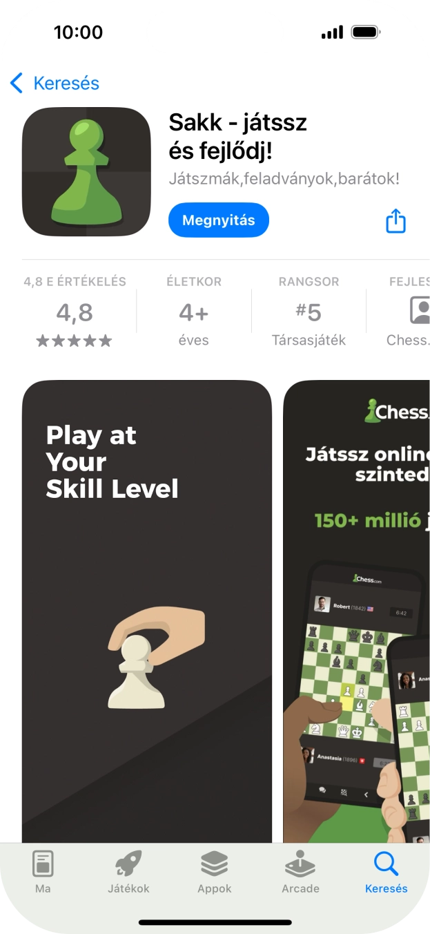 Húzd az ujjad felfelé a kijelző aljáról, hogy visszatérj a kezdőképernyőhöz.