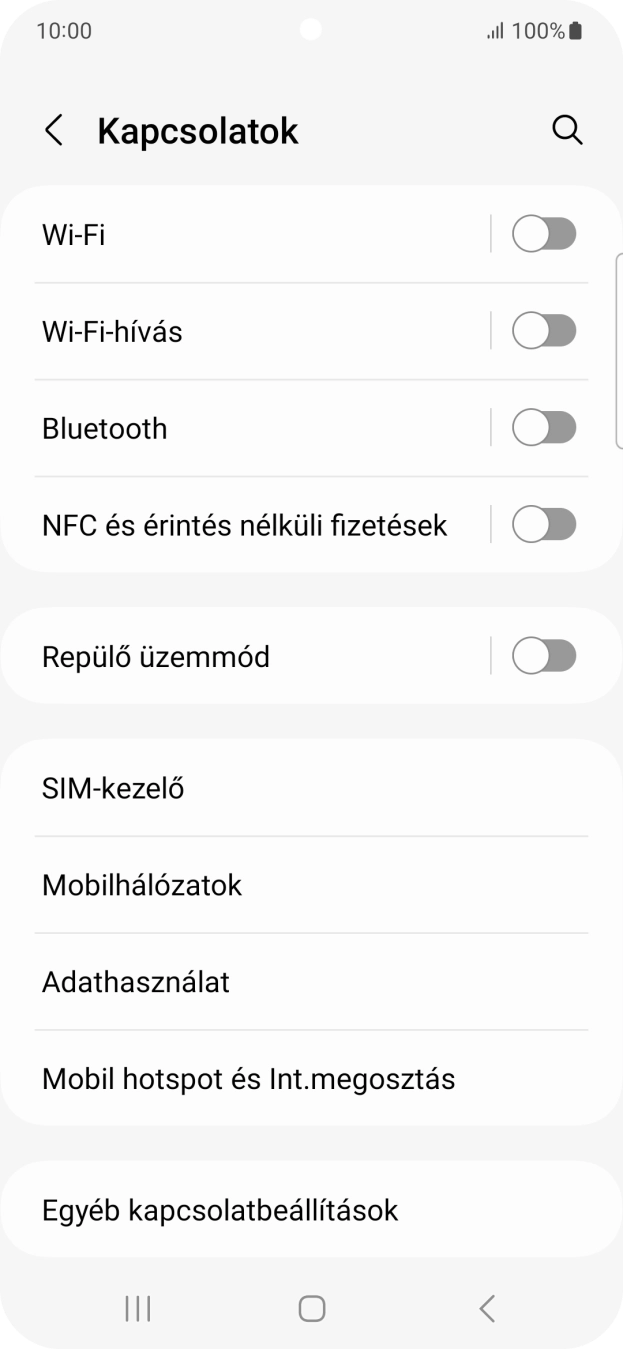 Válaszd a Mobilhálózatok lehetőséget.