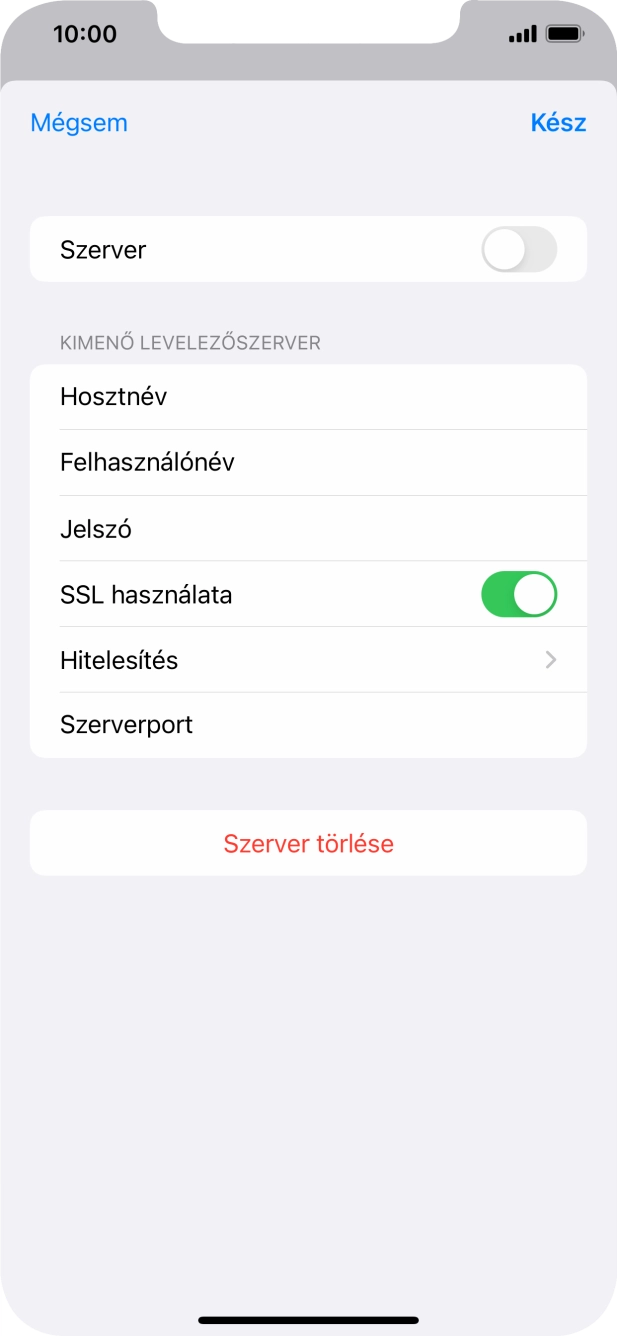 Kattints az „SSL használata” melletti csúszkára a funkció kikapcsolásához.