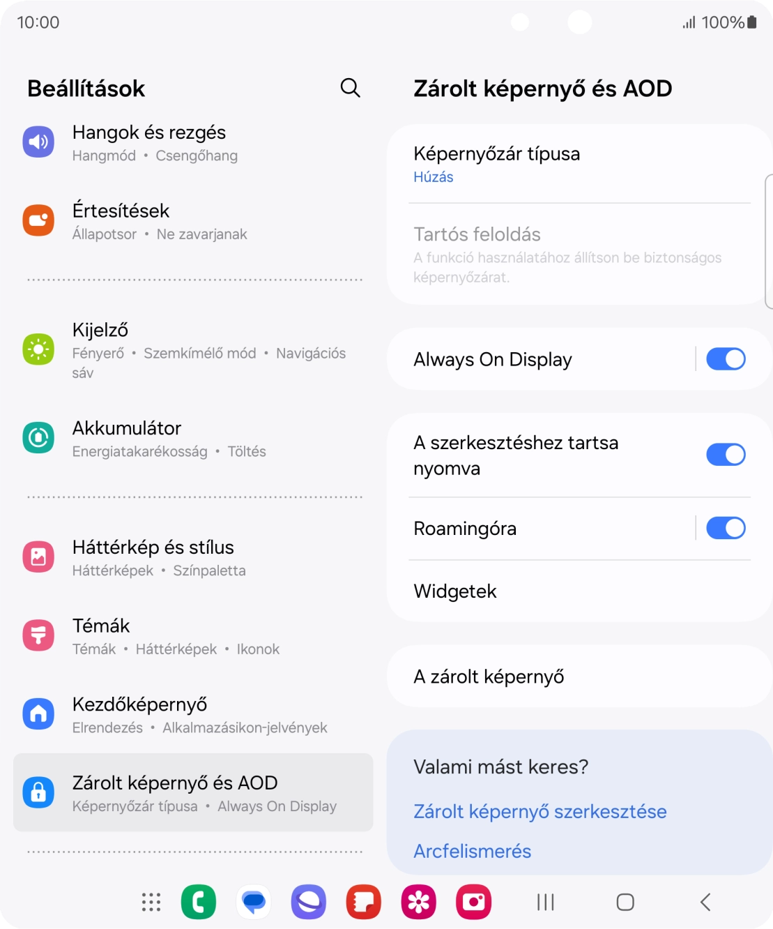 Válaszd a Képernyőzár típusa lehetőséget. Válaszd a Képernyőzár típusa lehetőséget.