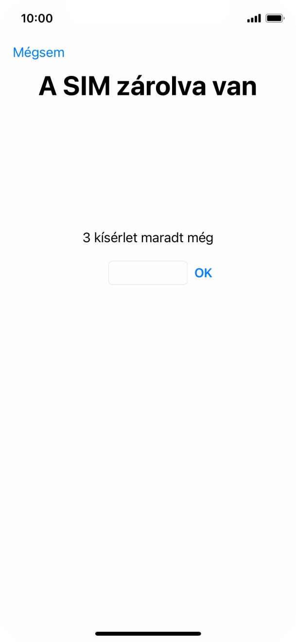 Amennyiben a SIM-kártyád zárolva van, írd be a PIN-kódodat, és válaszd az OK lehetőséget.