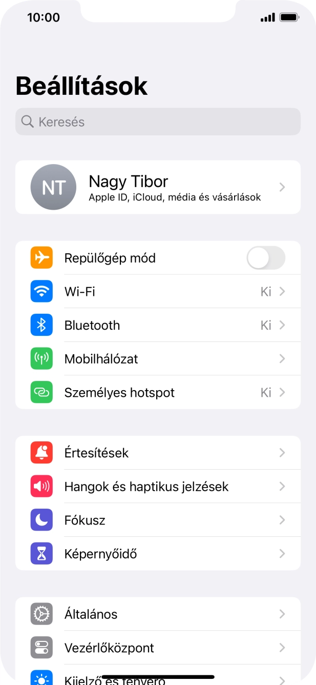 Válaszd a Wi-Fi lehetőséget. Válaszd a Wi-Fi lehetőséget.