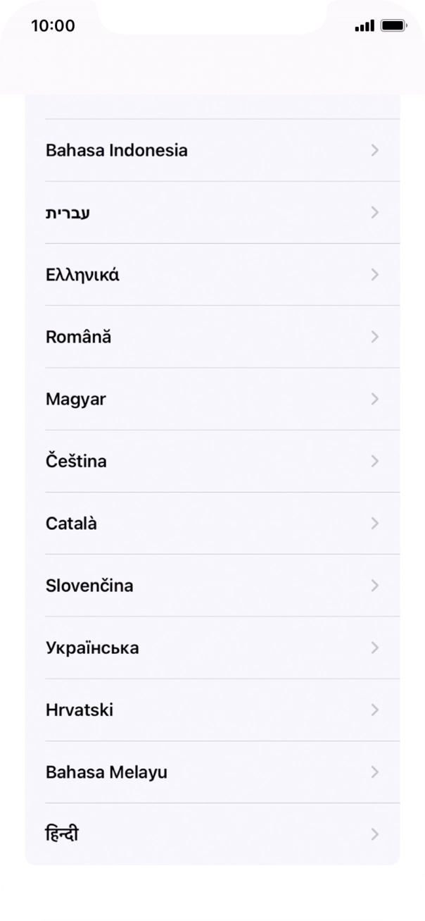 Válaszd ki a kívánt nyelvet.