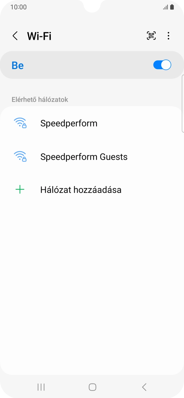 Válaszd ki a kívánt Wi-Fi hálózatot.