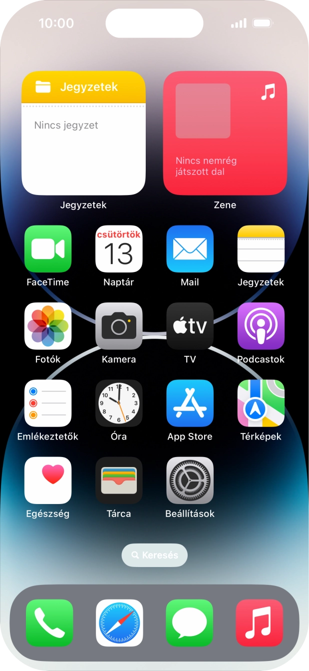 Válaszd a Beállítások lehetőséget. Válaszd a Beállítások lehetőséget.