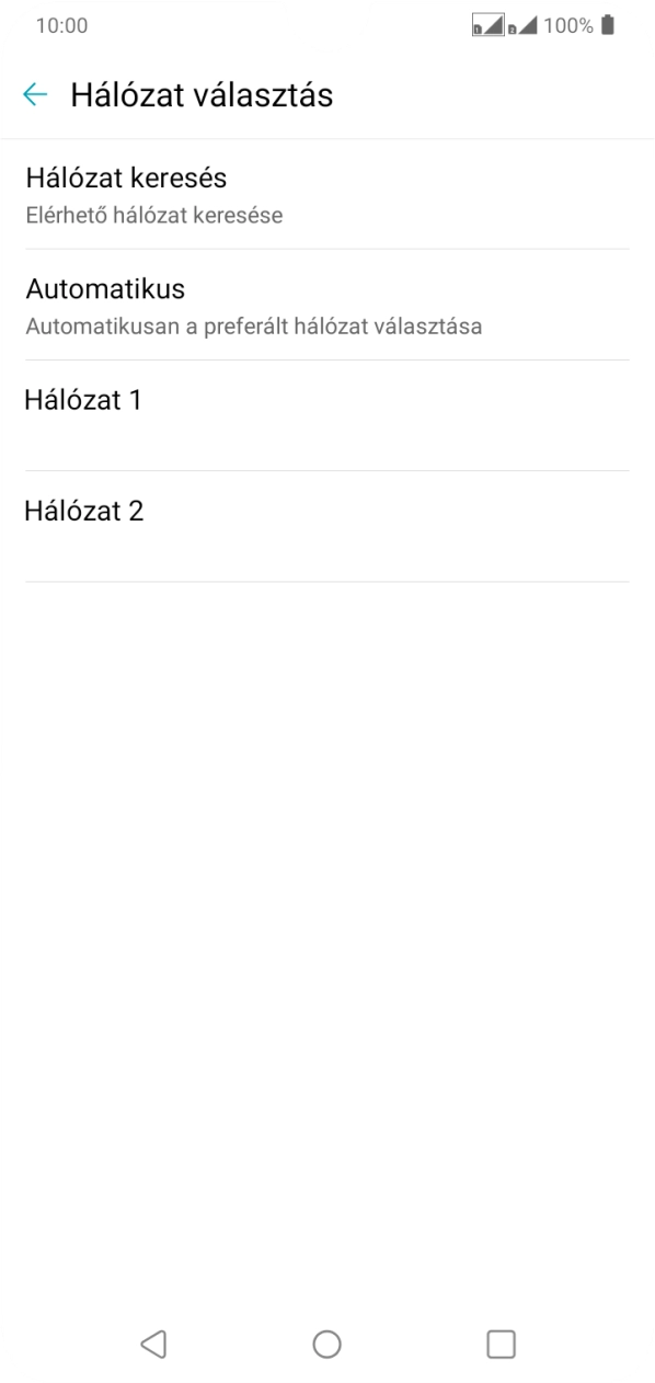 Válaszd ki a kívánt hálózatot. Válaszd ki a kívánt hálózatot.