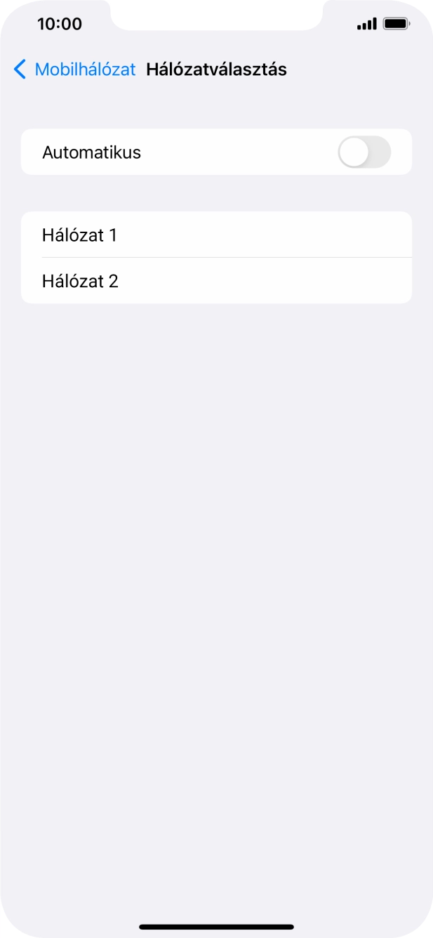Ha kikapcsolod a funkciót, válaszd a kívánt hálózatot. Ha kikapcsolod a funkciót, válaszd a kívánt hálózatot.